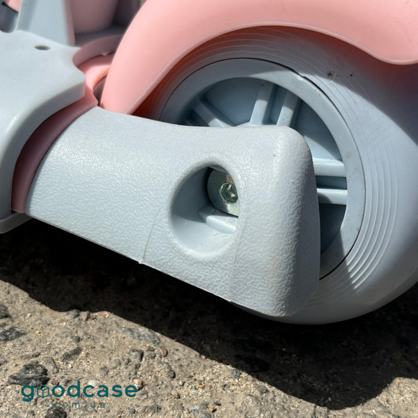 Триколісний самокат із батьківською ручкою та сидінням 5-в-1 для дівчинки, рожевий