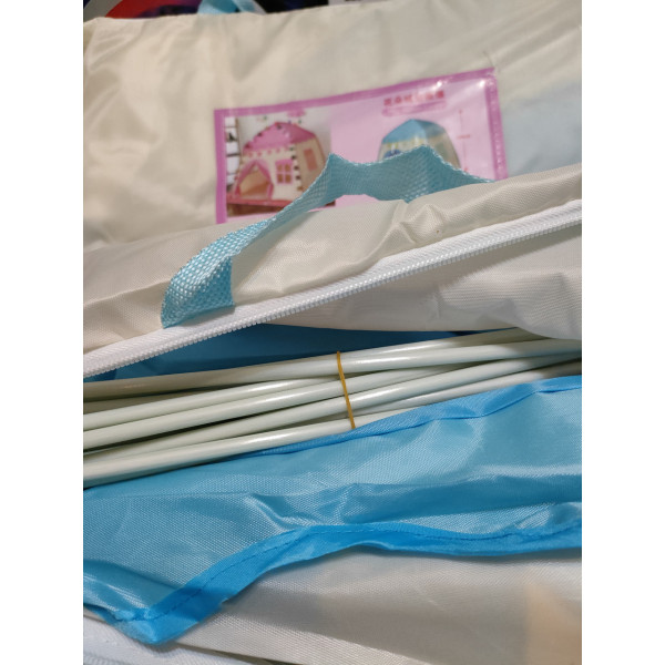Дитячий ігровий намет для хлопчика синя у формі будиночка Халабуда Великий, Ігровий будиночок для дітей із вікнами