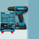 Акумуляторний гайковерт шурупокрут Makita 24v ручний  для дому з набором інструментів, акумуляторна дріль