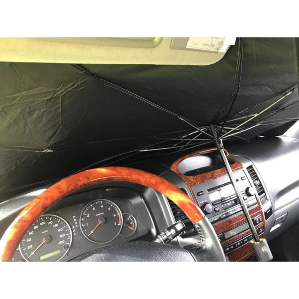 Сонячна парасолька для автомобіля 78*140 см, комплект 2-в-1, складна парасолька для лобового скла від сонця в машину