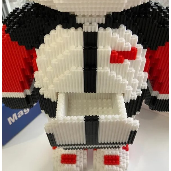 Конструктор Magic Blocks 4300 деталей у формі ведмедика Bearbrick Футболіст, Конструктор 3д наноблок