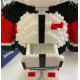 Конструктор Magic Blocks 4300 деталей у формі ведмедика Bearbrick Футболіст, Конструктор 3д наноблок