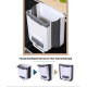 Відро для сміття Foltable Trash Bin кухонний складний кошик для сміття і відходів білий