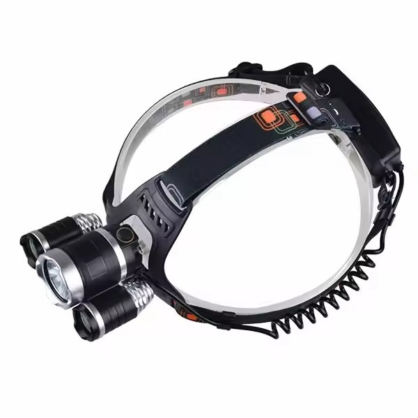 Налобний ліхтар на акумуляторі 18650 Led headlight RJ 3000 з лінзою Ліхтарик на лоб, Ліхтарик на голову