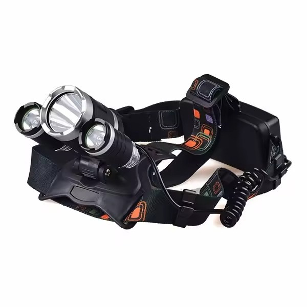 Налобний ліхтар на акумуляторі 18650 Led headlight RJ 3000 з лінзою Ліхтарик на лоб, Ліхтарик на голову