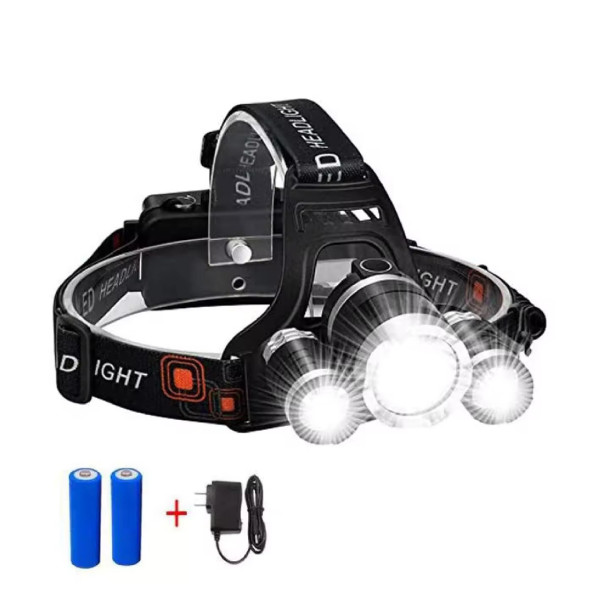 Налобний ліхтар на акумуляторі 18650 Led headlight RJ 3000 з лінзою Ліхтарик на лоб, Ліхтарик на голову