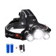 Налобний ліхтар на акумуляторі 18650 Led headlight RJ 3000 з лінзою Ліхтарик на лоб, Ліхтарик на голову