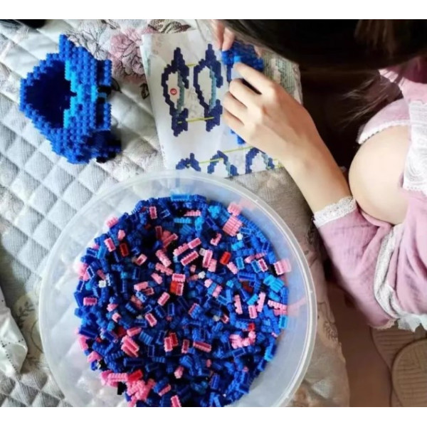 Конструктор Стіч синій 30 3D Magic Blocks, наноблок 3D дитячі конструктори