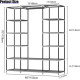 Складана тканинна шафа Storage Wardrobe сіра — 3 секції, 12 полиць і штанга, мобільний органайзер для одягу