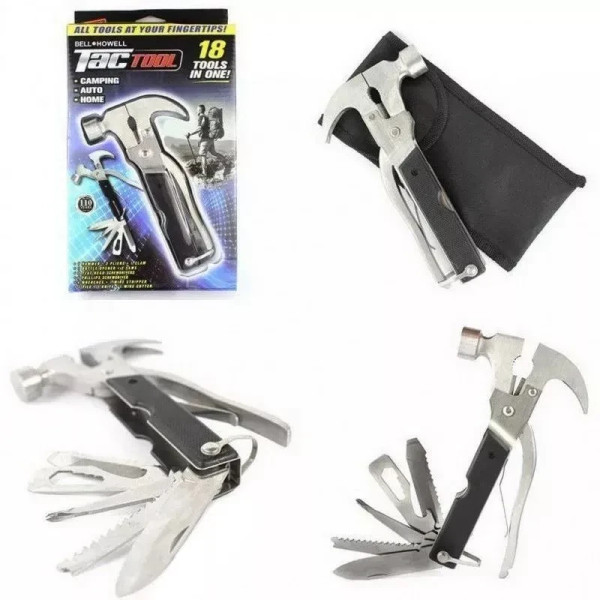 Багатофункціональний молоток-цвяшник Bellhowell Tac Tool 18 in 1