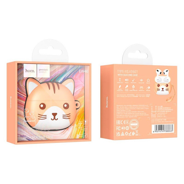 Бездротові навушники дитячі Bluetooth з мікрофоном HOCO CAT EW46 BT5.3