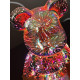 Нічник 3D Ведмедик феєрверк Bearbrick LED RGB 8 кольорів