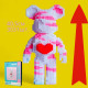 Конструктор 3D Magic Blocks у формі ведмедика Bearbrick "Kisses" Серце 3031 деталь