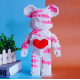 Конструктор 3D Magic Blocks у формі ведмедика Bearbrick "Kisses" Серце 3031 деталь
