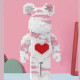 Конструктор 3D Magic Blocks у формі ведмедика Bearbrick "Kisses" Серце 3031 деталь