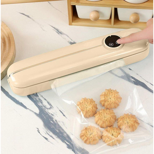 Вакуумний пакувальник для продуктів з Led-дисплеєм vacuum sealer Вакууматор домашній з автоматичним режимом