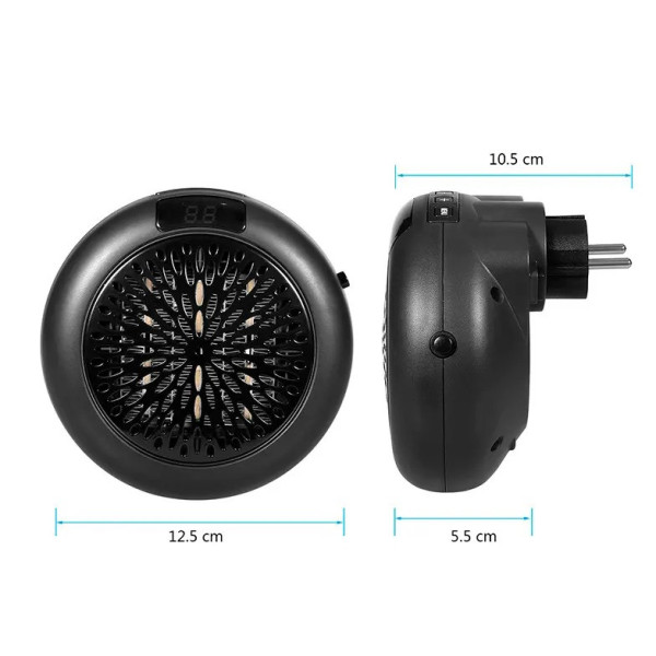 Портативний електричний нагрівач Warm Air Blower 900W, маленький настінний тепловентилятор із дисплеєм