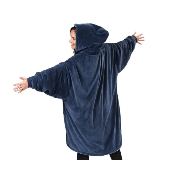 Толстовка плед Huggle Hoodie з рукавами 80 x 100 см теплий худі з капюшоном і великою кишенею для рук унісекс