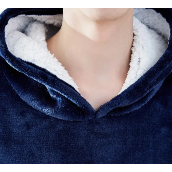 Толстовка плед Huggle Hoodie з рукавами 80 x 100 см теплий худі з капюшоном і великою кишенею для рук унісекс
