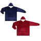 Толстовка плед Huggle Hoodie оверсайз 80 x 100 см теплий флісовий худі з капюшоном і великою кишенею для рук
