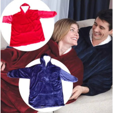 Толстовка плед Huggle Hoodie оверсайз 80 x 100 см теплий флісовий худі з капюшоном і великою кишенею для рук