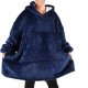 Толстовка плед Huggle Hoodie оверсайз 80 x 100 см теплий флісовий худі з капюшоном і великою кишенею для рук