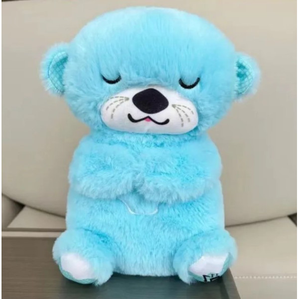 М'яка дитяча іграшка Дихаюча Видра Синя fisher price для сну, Видра з функцією дихання