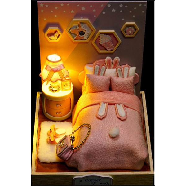 Конструктор 3D Румбокс ляльковий будиночок для дівчинки на подарунок Good night DIY Dollhouse