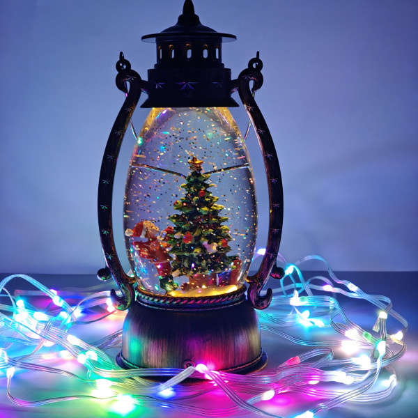 Новорічний музичний світильник зі снігом Water Lantern OO-01 нічник з ефектом снігу