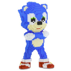 Конструктор Сонік 32 см 1900 деталей із блоків 3D Magic Blocks "Sonic the Hedgeh" Блокові конструктори