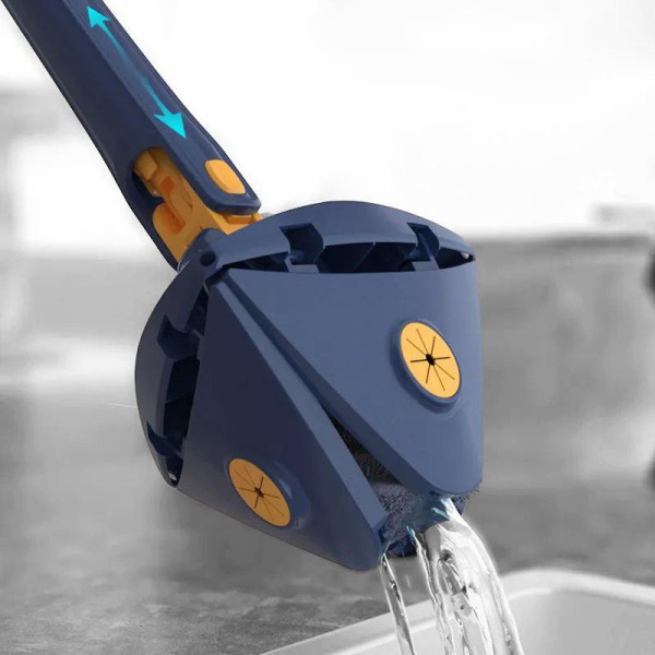 Трикутна швабра з автоматичним відтискачем Синя Multi function mop 360 градусів Багатофункціональна