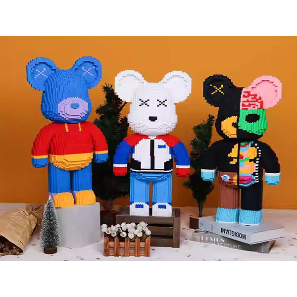 3D конструктор Magic Blocks «Dissected companion» Bearbrick 50 см - блоковий ведмедик у стилі KAWS, 4000+ деталей
