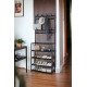 Вішалка для одягу та взуття з 4 полицями та гачками 60×28×158 см - підлогова стійка NEW simple floor