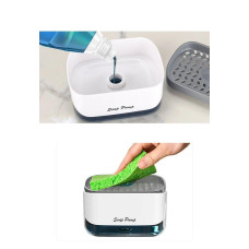 Кухонний дозатор для рідкого мила soap pump Диспенсер для кухні для мийного засобу, 2в1 для кухонного мила