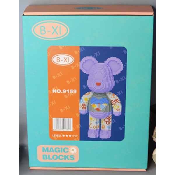 Дитячий конструктор із блоків 3d Magic Blocks у формі ведмедика, 3д конструктори для дорослих і дітей