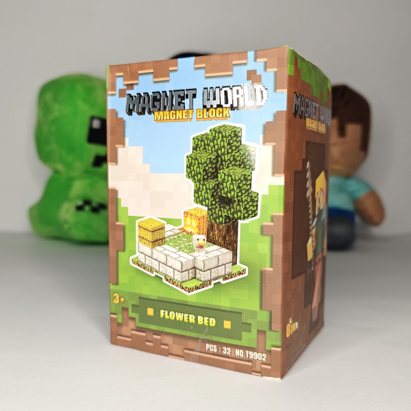 Детский Магнитный конструктор кубики Minecraft 32 штук из магнитных блоков, конструктор на магнитах из кубиков