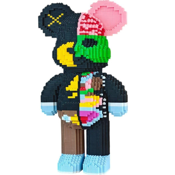 3D конструктор Magic Blocks «Dissected companion» Bearbrick 50 см - блоковий ведмедик у стилі KAWS, 4000+ деталей