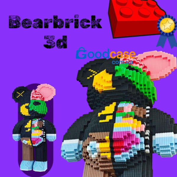3D конструктор Magic Blocks «Dissected companion» Bearbrick 50 см - блоковий ведмедик у стилі KAWS, 4000+ деталей
