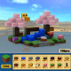 Магнітний конструктор з кубиків сцена сад Сакури 128 деталей Minecraft Magnetic Cube H001 — кубики майнкрафт
