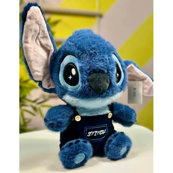 Стіч у комбінезоні 30 см Stitch, м'яка іграшка Стіч дісней у костюмі на подарунок дорослому та дитині