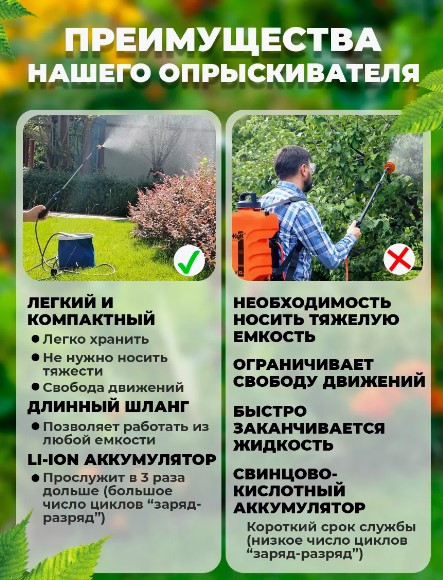 компактный опрыскиватель аккумуляторный