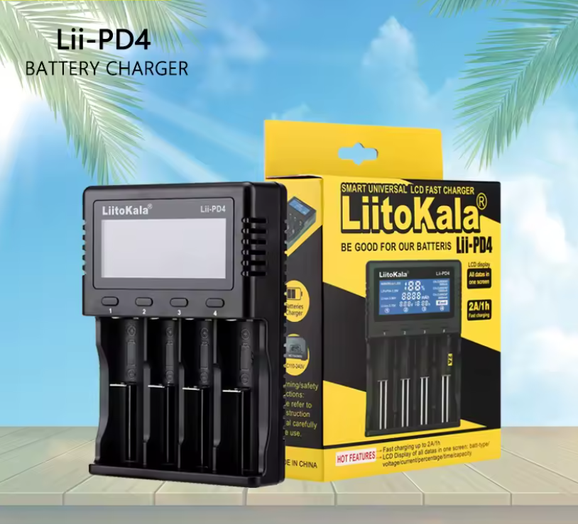 LiitoKala Lii-PD4 — умное зарядное устройство для Li-Ion, LiFePO4, NiMH, NiCd